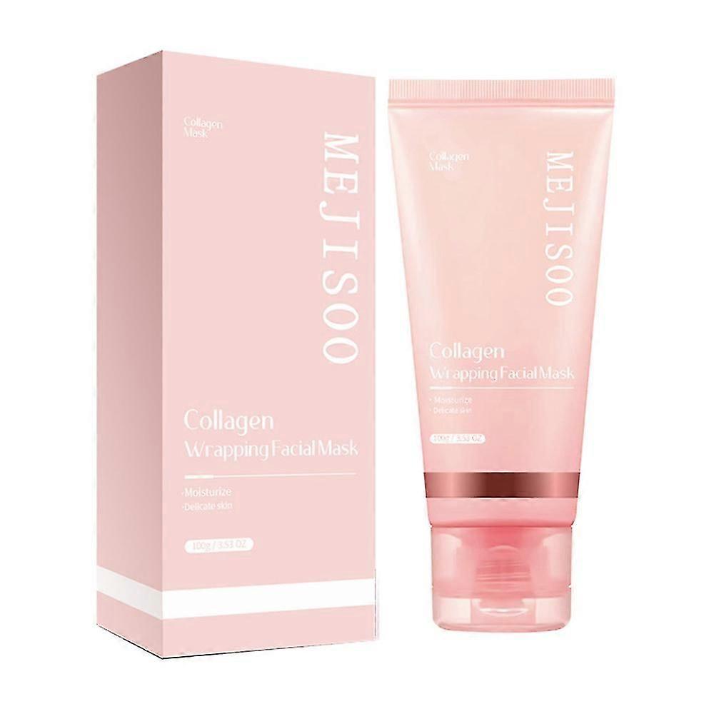 Collagène hydrolysé Masque facial de nuit Masque enveloppant Peel-Off Masque hydratant raffermissant pour l’élasticité Réduit l’affaissement Ternes
