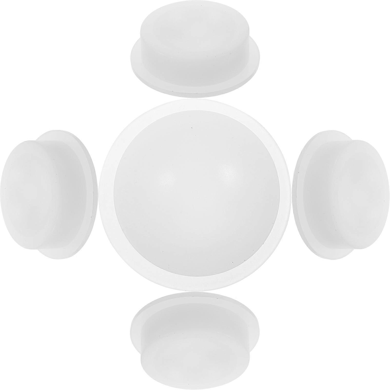 Leak-Proof Silicone Replacement Caps for Jars Round Shape Outdoor Enthusiasts 5Pcs