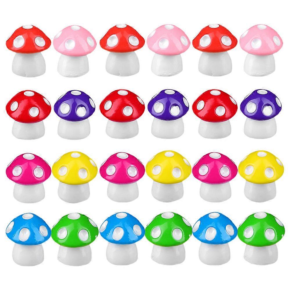 Miniature Resin Mushroom Figurines for Decoration 500Pcs Set Assorted