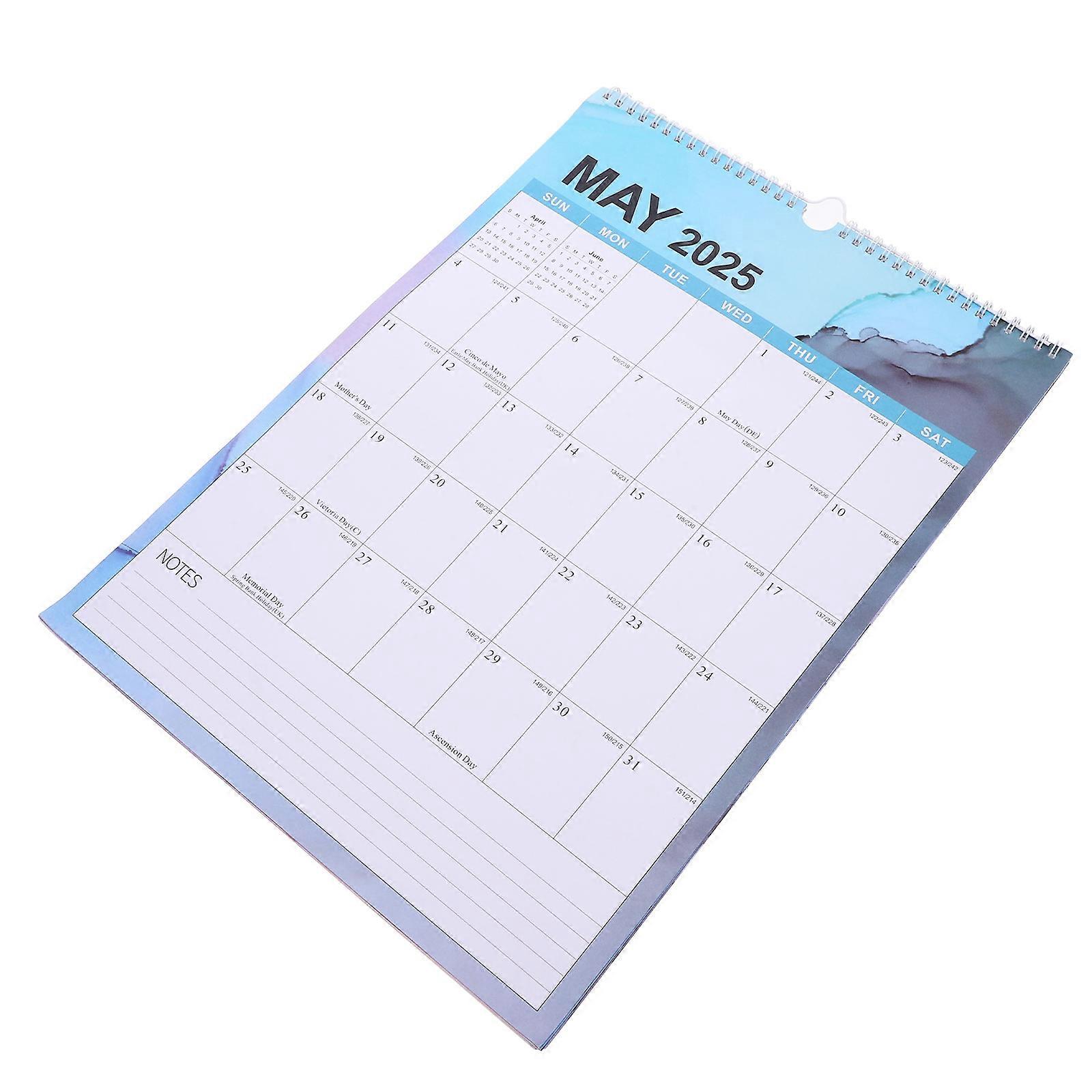 2024 Wall Calendar 2Pcs Monthly Calendar For Home Use Office Or Classroom With Simple Design And Spiral Binding