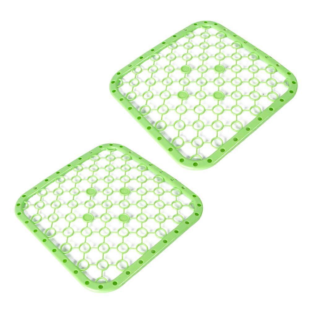 Kitchen Draining Pads Drying Pad for Kitchen 4Pcs Heat Resistant Green