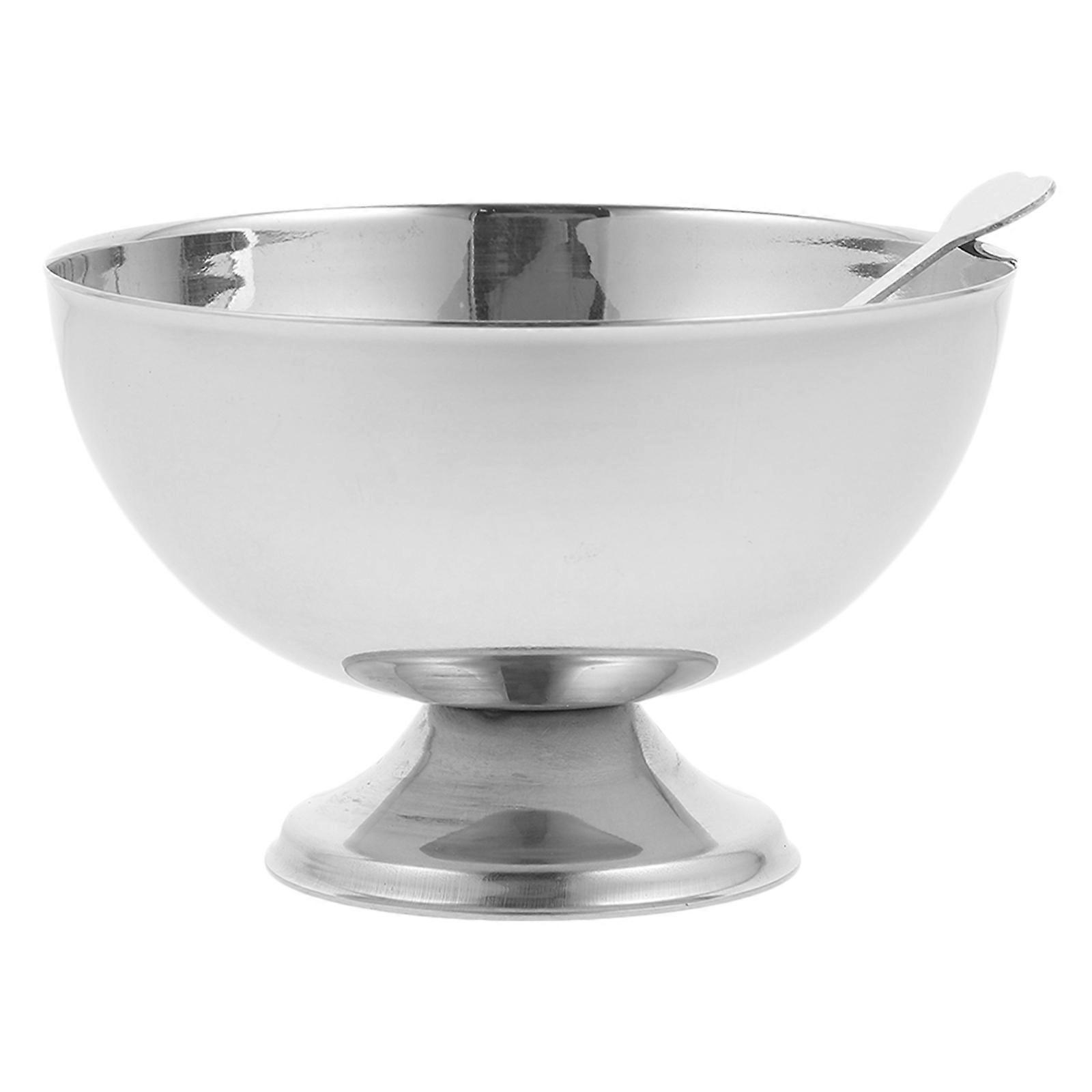 Stainless Steel Ice Cream Bowl for 3Sets with Fork Design