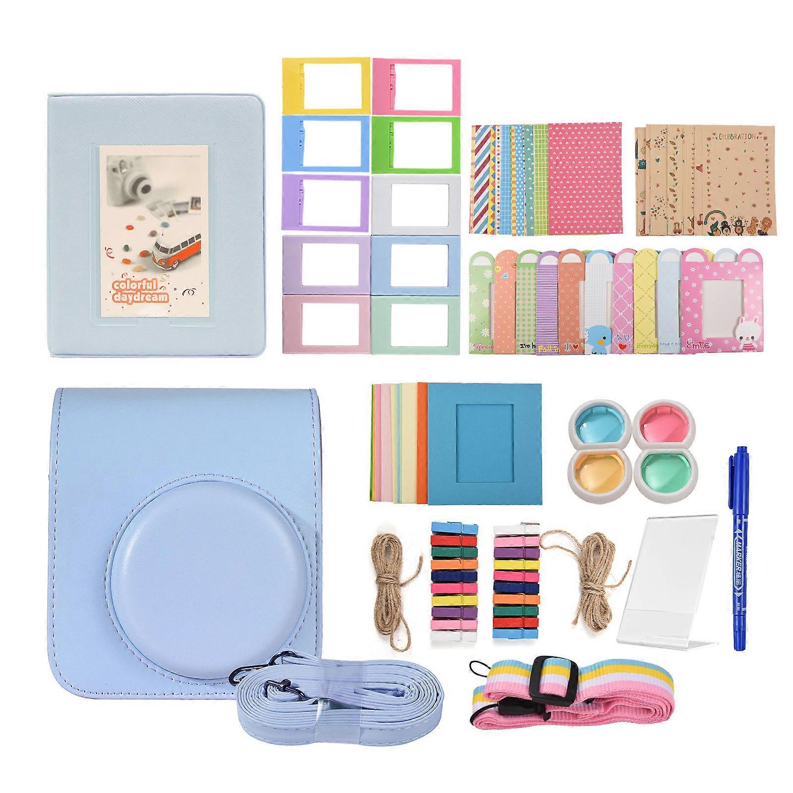 Instant Camera Accessories Bundle Kit for Fujifilm Instax Mini 12 with Camera Bag Strap Photo Album Clips Frame Stickers Pen