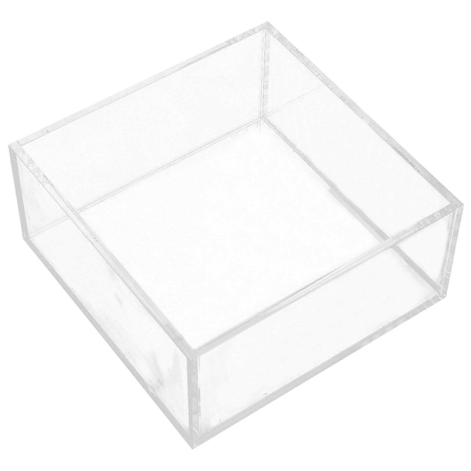 Square Acrylic Napkin Holder for Storage 6Pcs Transparent Tissue Box