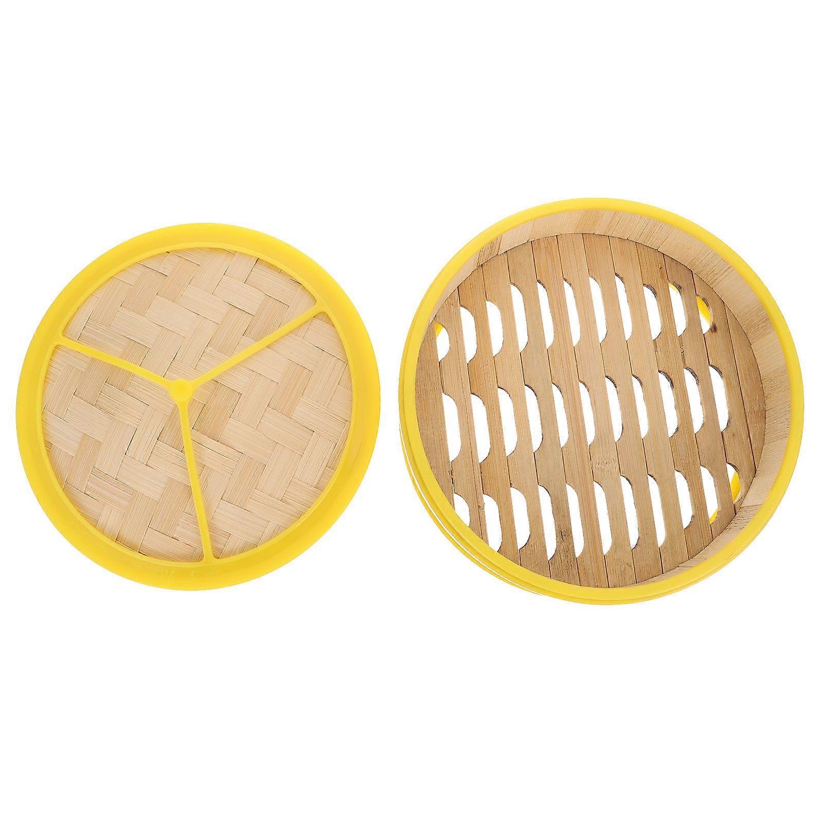 Steamer Basket Assorted Color Bamboo Steamer with Lid Versatile Steaming for Kitchen Use