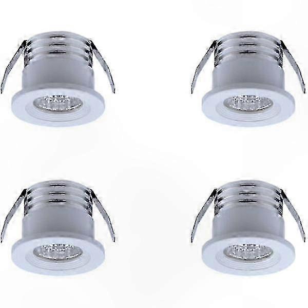 4-Pack Mini Recessed LED Spotlights, 3W Cool White Lighting Solution