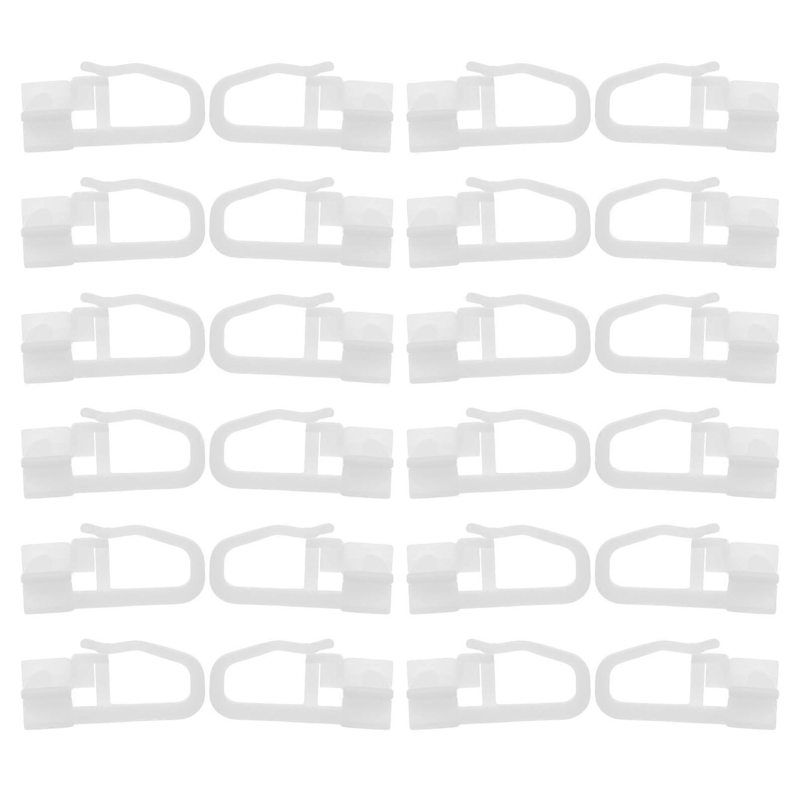 Silent Sliding Curtain Hooks Plastic Track Glider for 100Pcs Curtain Parts