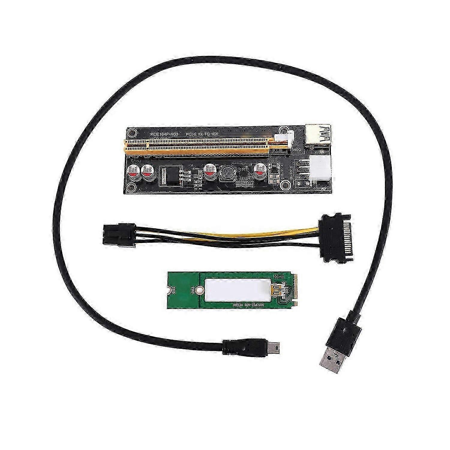 Ngff M.2 M Key To Usb 3.0 Pci-e Riser Card M2 To Usb3.0 Pcie 16x 1x Extender With Power For Litecoin
