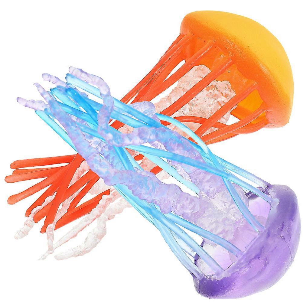 Marine Creature Figurines Realistic Jellyfish Model for Decor 4Pcs