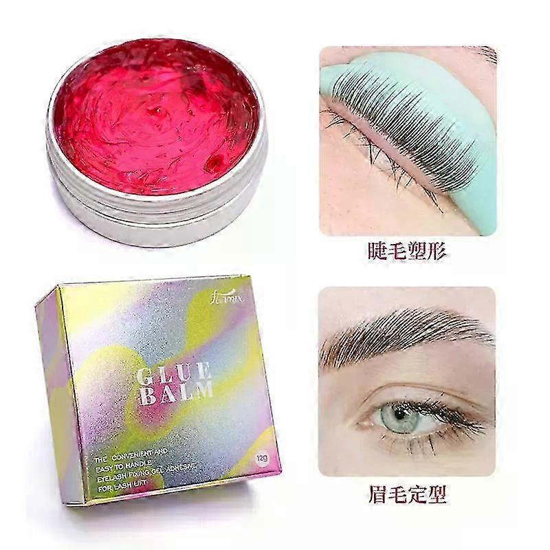 12g Solid Eyelash Lift Glue Fixing Adhesive Non-irritating Fragrant Eyebrow Solid Glue Lifting Lashes Balm Ironing Tool 26s