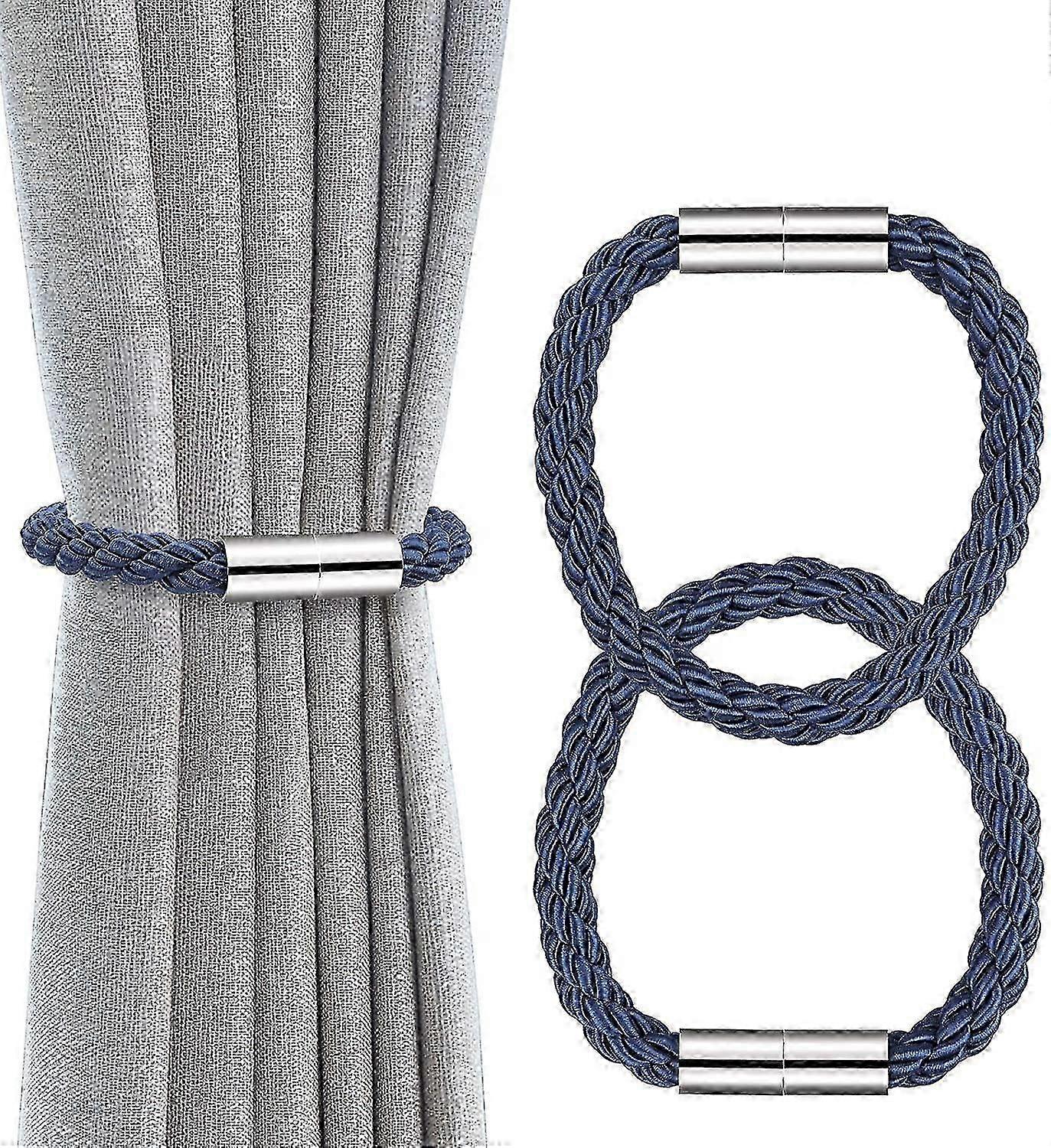 Magnetic Curtain Tiebacks - Strong Magnetic Curtain Holders, Clips, Window Curtain Rope Holdbacks, Buckles, Various Room Decor