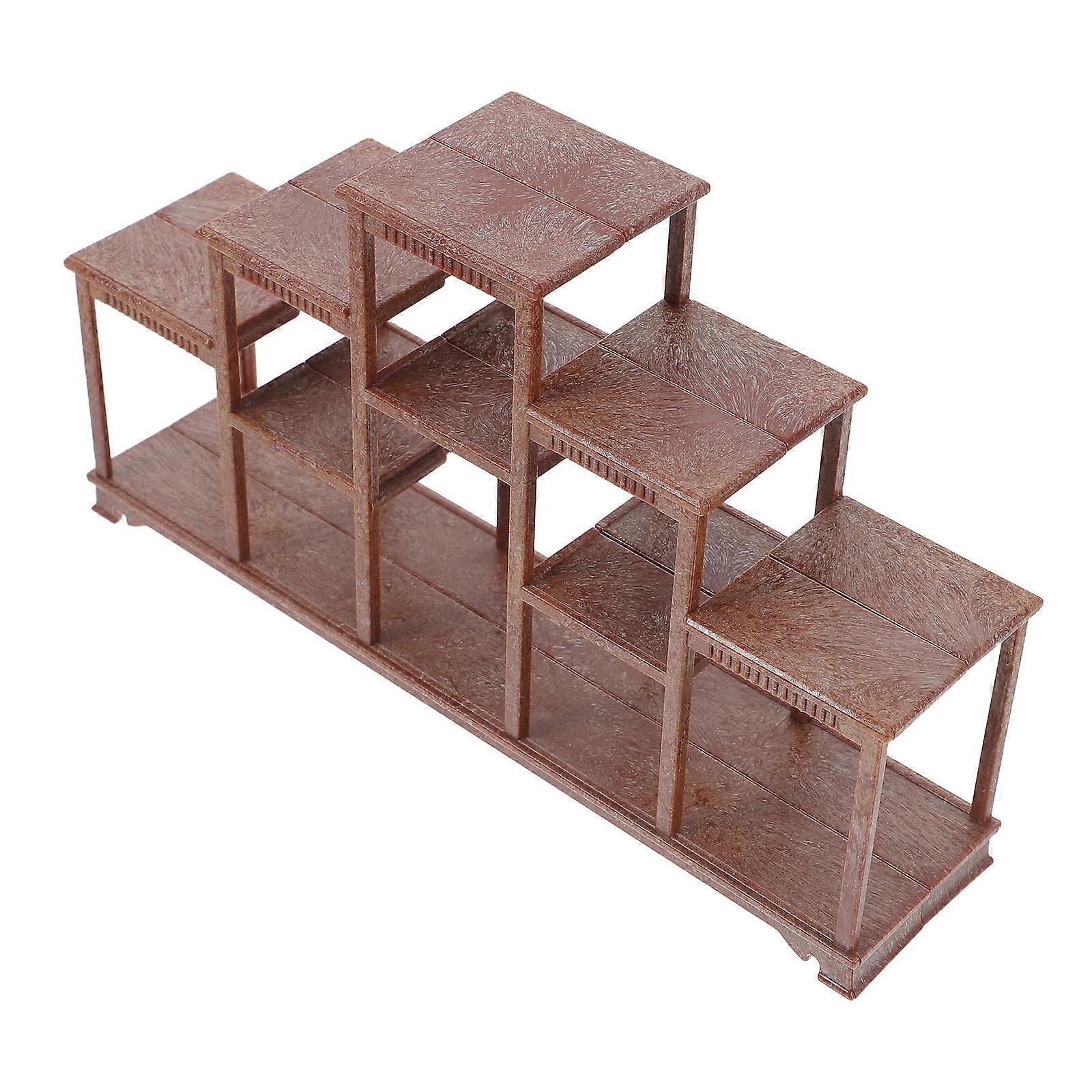 Miniature Shelf Plastic Dollhouse Display Shelf for 3Pcs Home Decoration