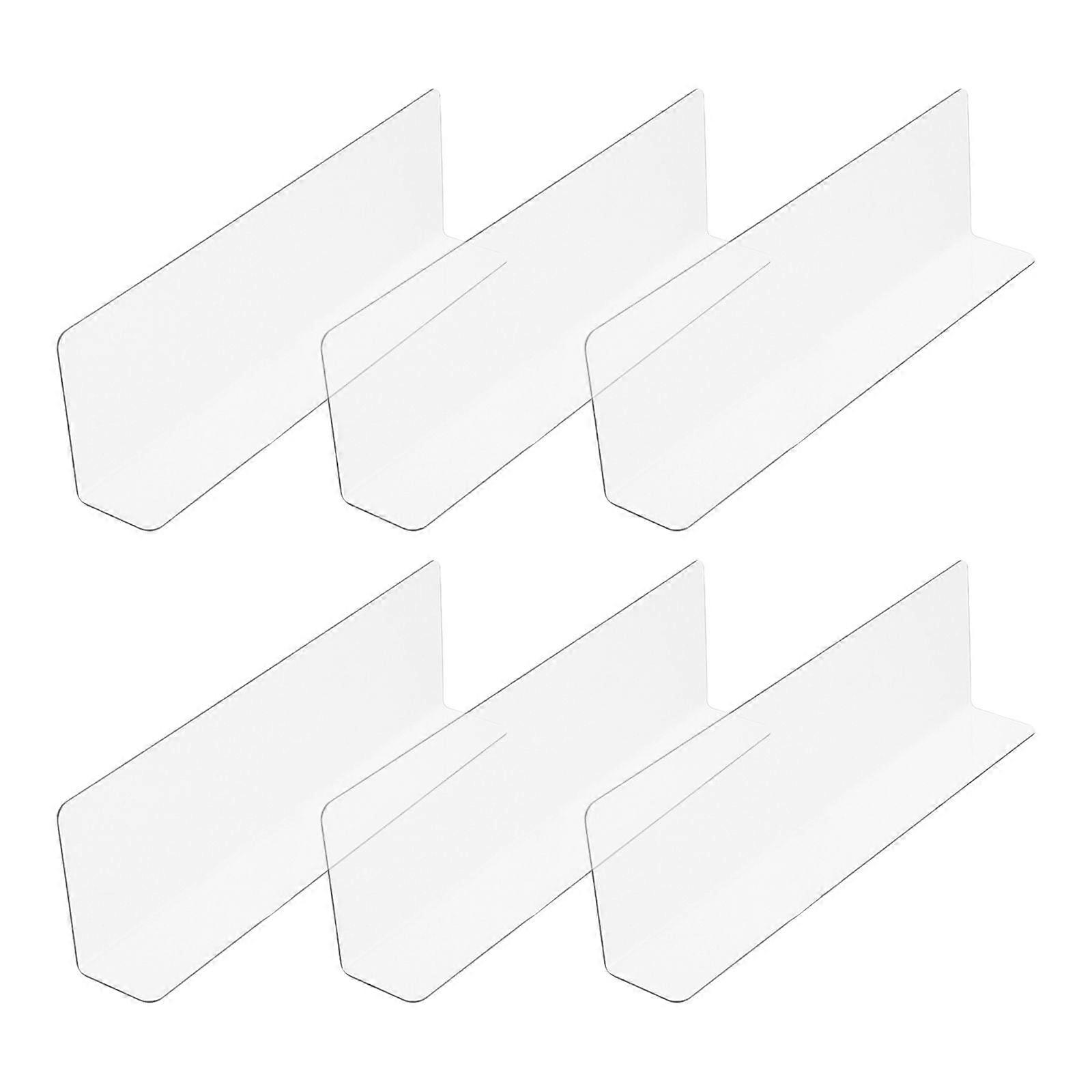 6 Stück transparente Blocker, transparente Sortierblocker, Supermarkt-Regalteiler (20 cm)
