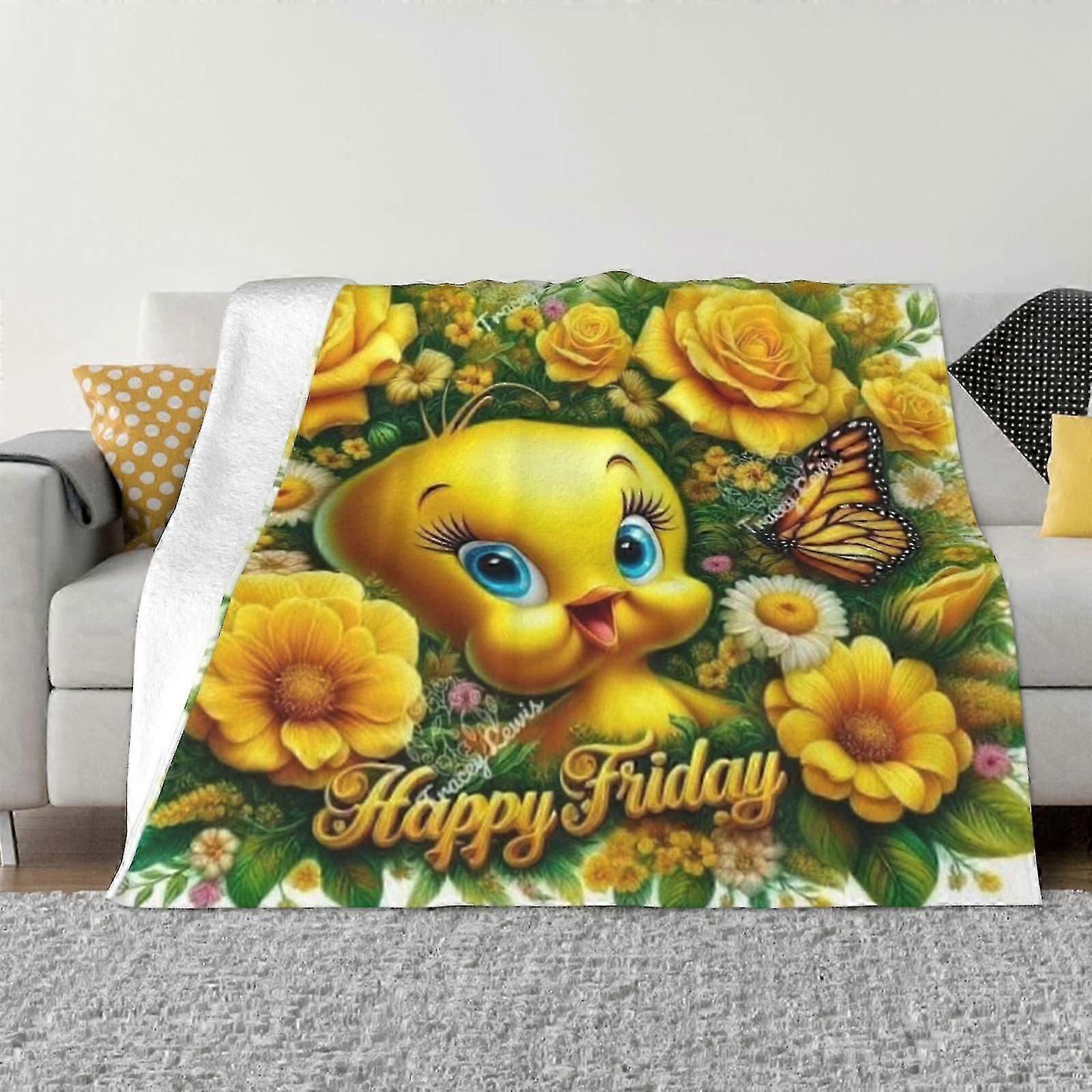 Blanket TweetyBird flannel blanket for warmth, sofa bed for living room, suitable for all seasons, with multiple sizes to choose fromxnsjc1870