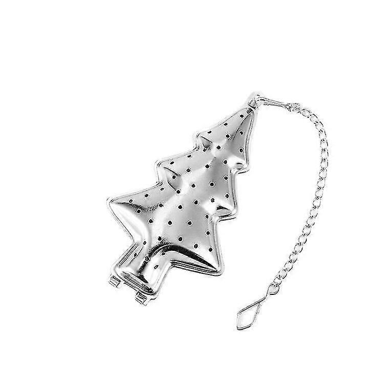 Stainless Steel Compartment Tea Strainer Reusable Tea Infuser  Tea Filter Christmas Tree Shape Tea