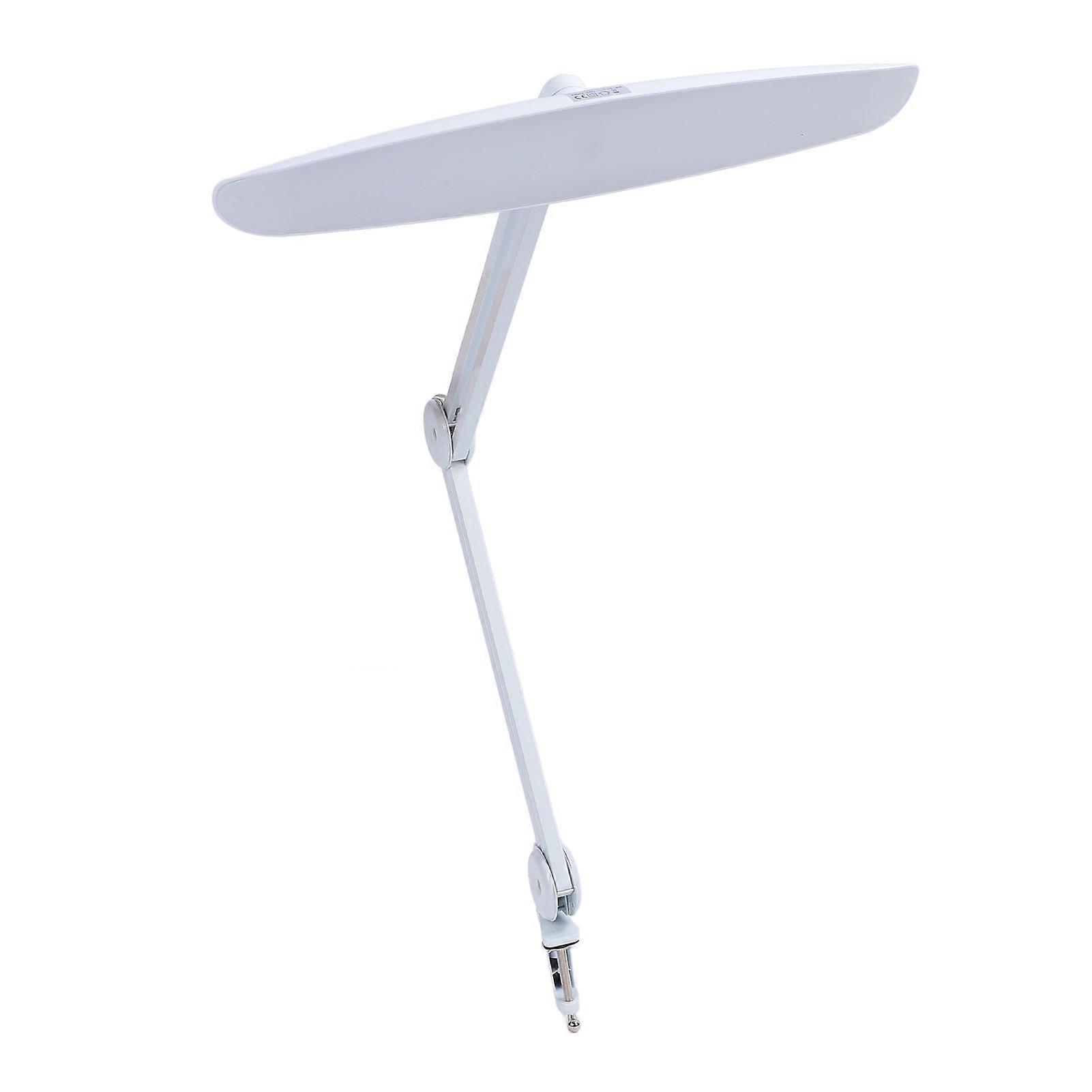 LED Task Lamp with Clamp 24W Super Bright 117 Pcs SMD LED 4 Level Brightness Dimmable Eye Caring Desk Lamp for Home Office Workbench White US Plug 