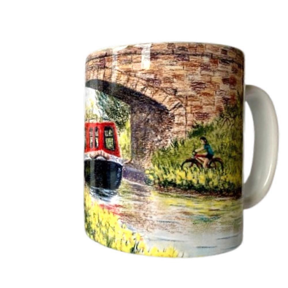 Spring Daffodils at the Union Canal, Linlithgow Mug by Meg Wallace Art