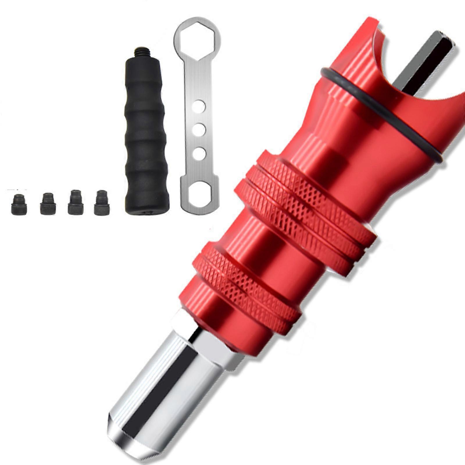 Professional Rivet Guns Adapter Kit Cordless Riveting Drill Tool Processing for Rivets with Removable Handle for Projects Multicolor