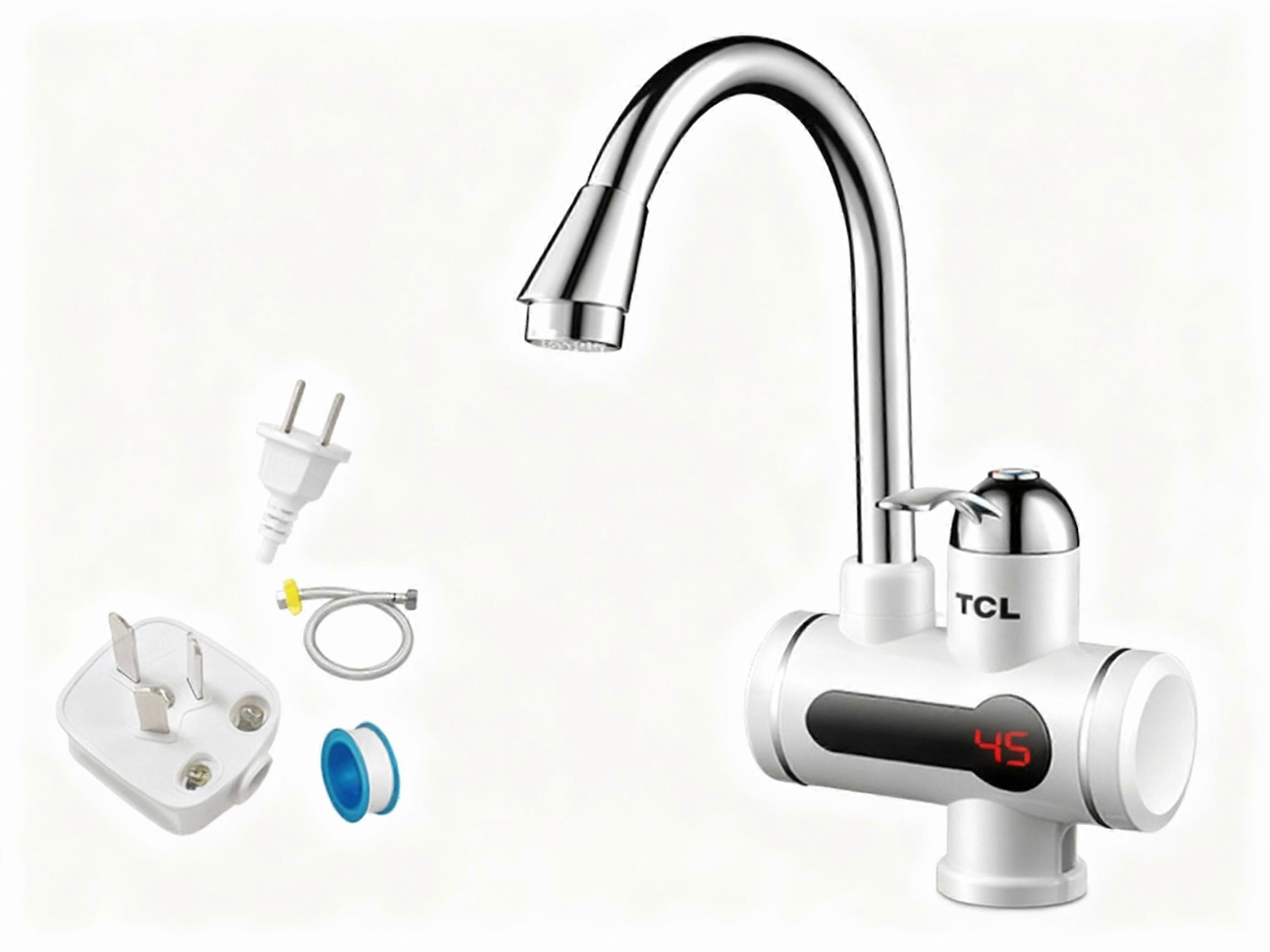 Rubinetto elettrico per acqua calda istantanea TCL con display della temperatura per uso domestico per scaldabagno a riscaldamento rapido