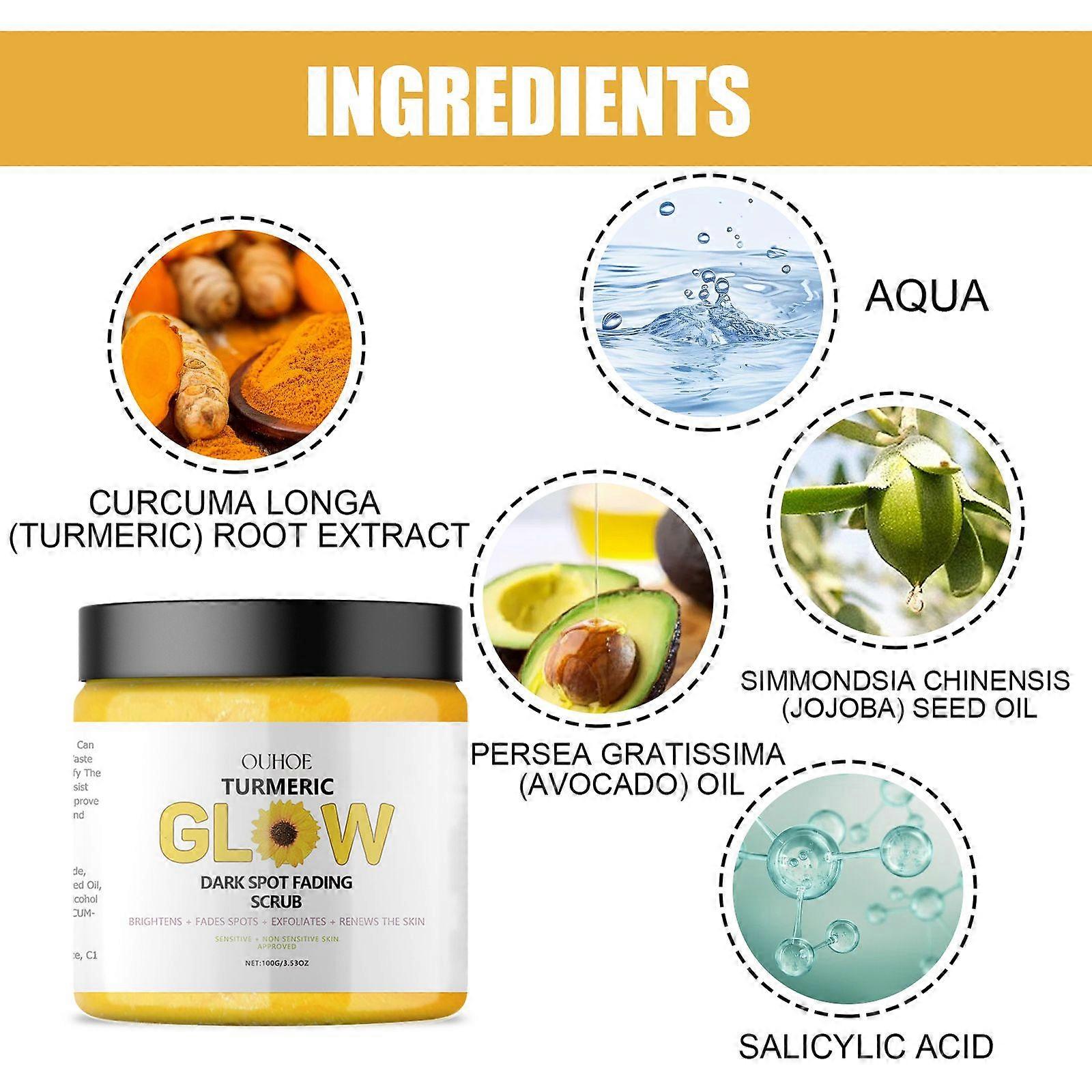 Ouhoe Turmeric Skin Care Set Is A Refreshing, Cleansing, Hydrating, Oil-Controlling, Fine Line-Reducing, Firming And Whitening Care Set