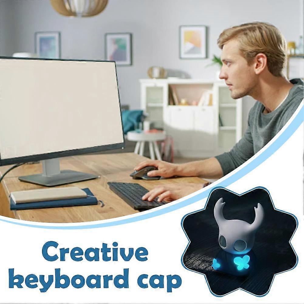 Hollow Knight Keycap Hand Painted Resin Artisan Keycap with Dreamy Halo Effect for ESC Key Mechanical Keyboard