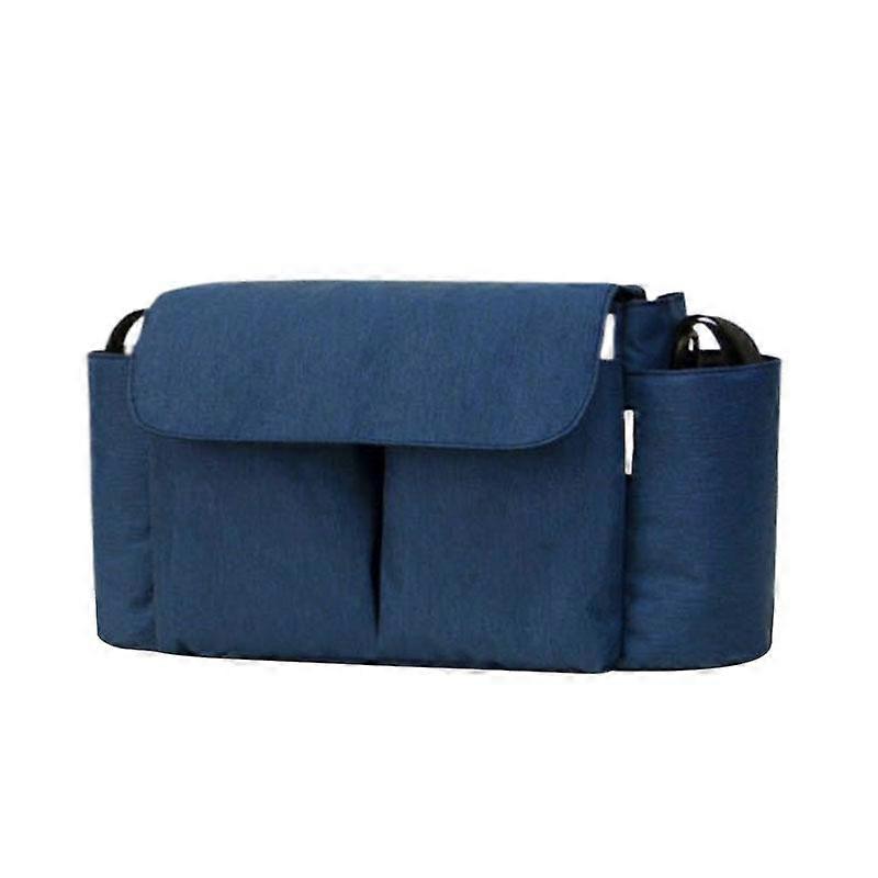 Universal Fit Stroller Organizer Bag with Large Capacity Waterproof Oxford Fabric Multiple Pockets for Diapers Bottles and Baby Essentials