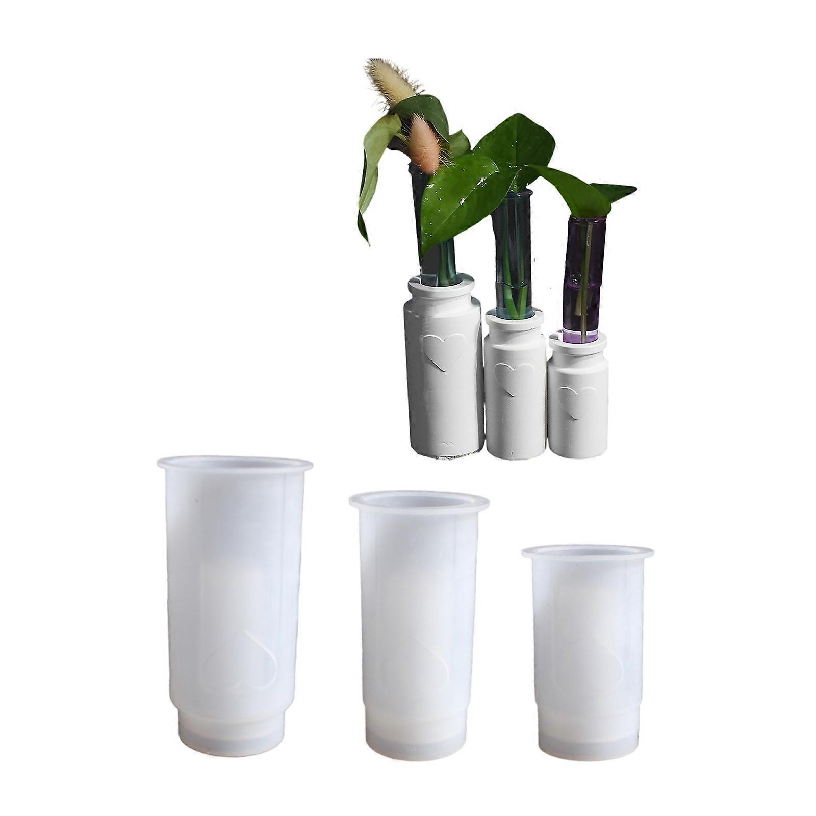 Three Different Size Silicone Vase Accessories Molds For DIY Projects Resin Casting And Artistic Home Accents Multicolor