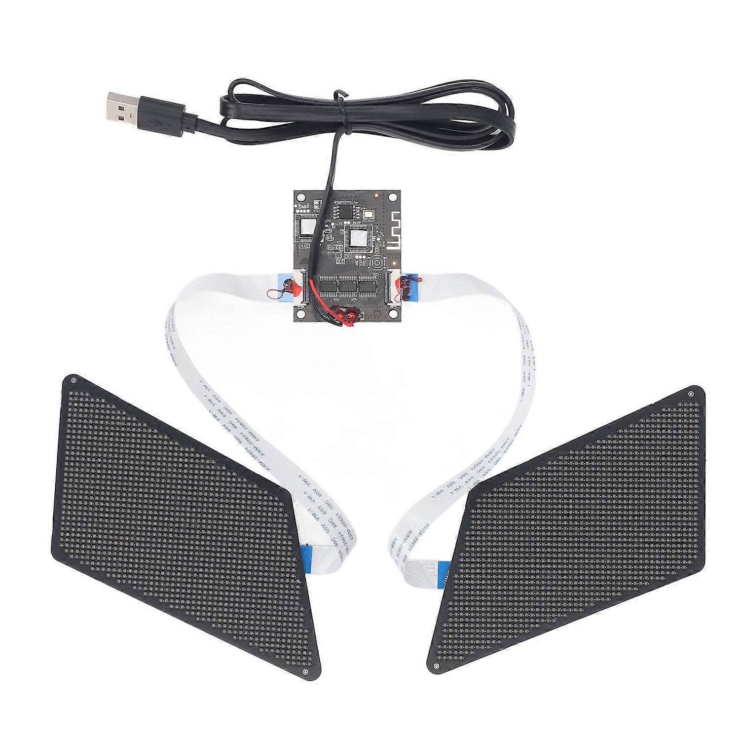 LED Eye Sign 48 X 96 Resolution BT APP Controlled USB Powered LED Sign for Words Pictures Animation