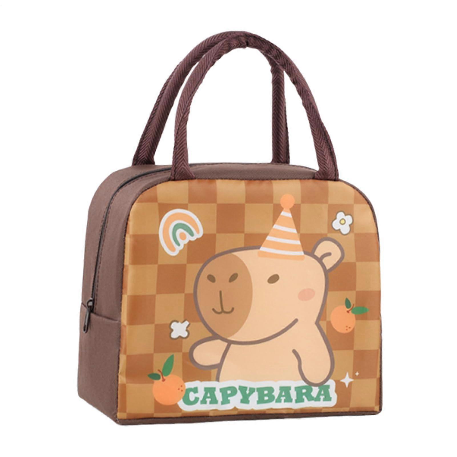 Lunch Bag Unisex Brown LeakProof Waterproof Backpack For Work Commute Picnic