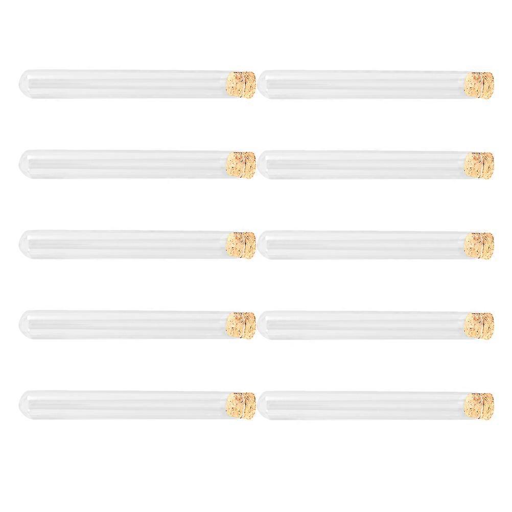 Transparent Glass Test Tubes for Storage Use 10Pcs Heat Resistant Lab Tubes