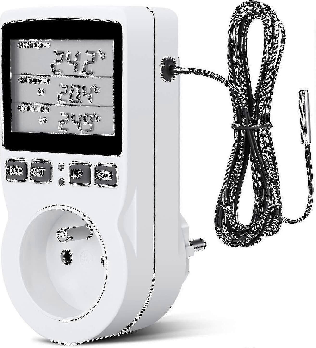 -digital Temperature Controller, Heating Cooling Thermostat Socket Lcd Temperature Controller, 230v For Greenhouse Farm Temperature Controlle-t