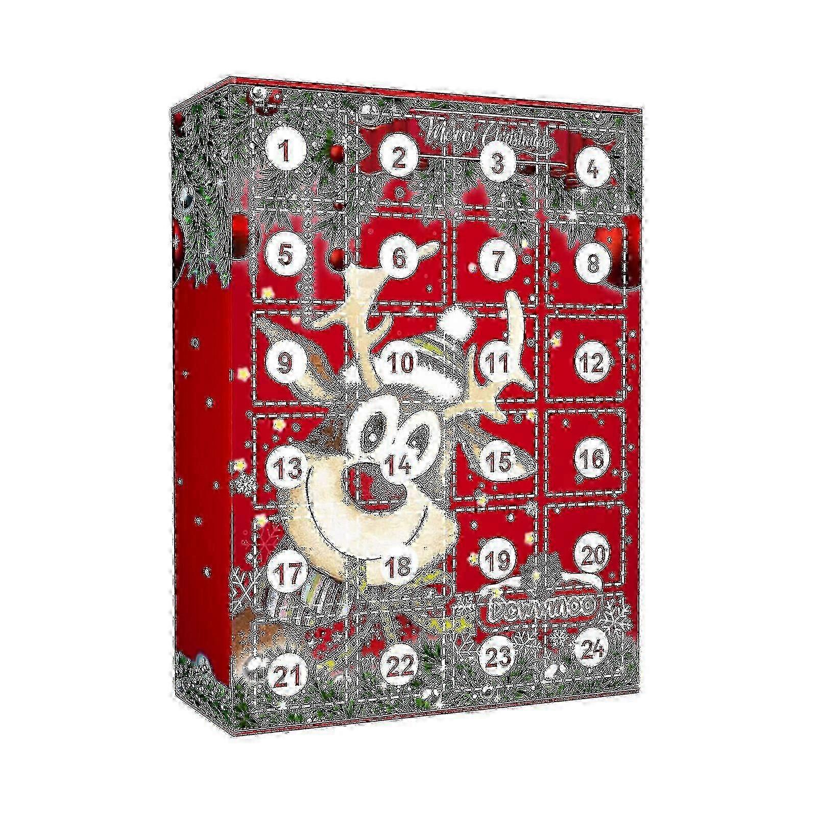 Christmas calendar set with elk pattern and 24 surprise packages