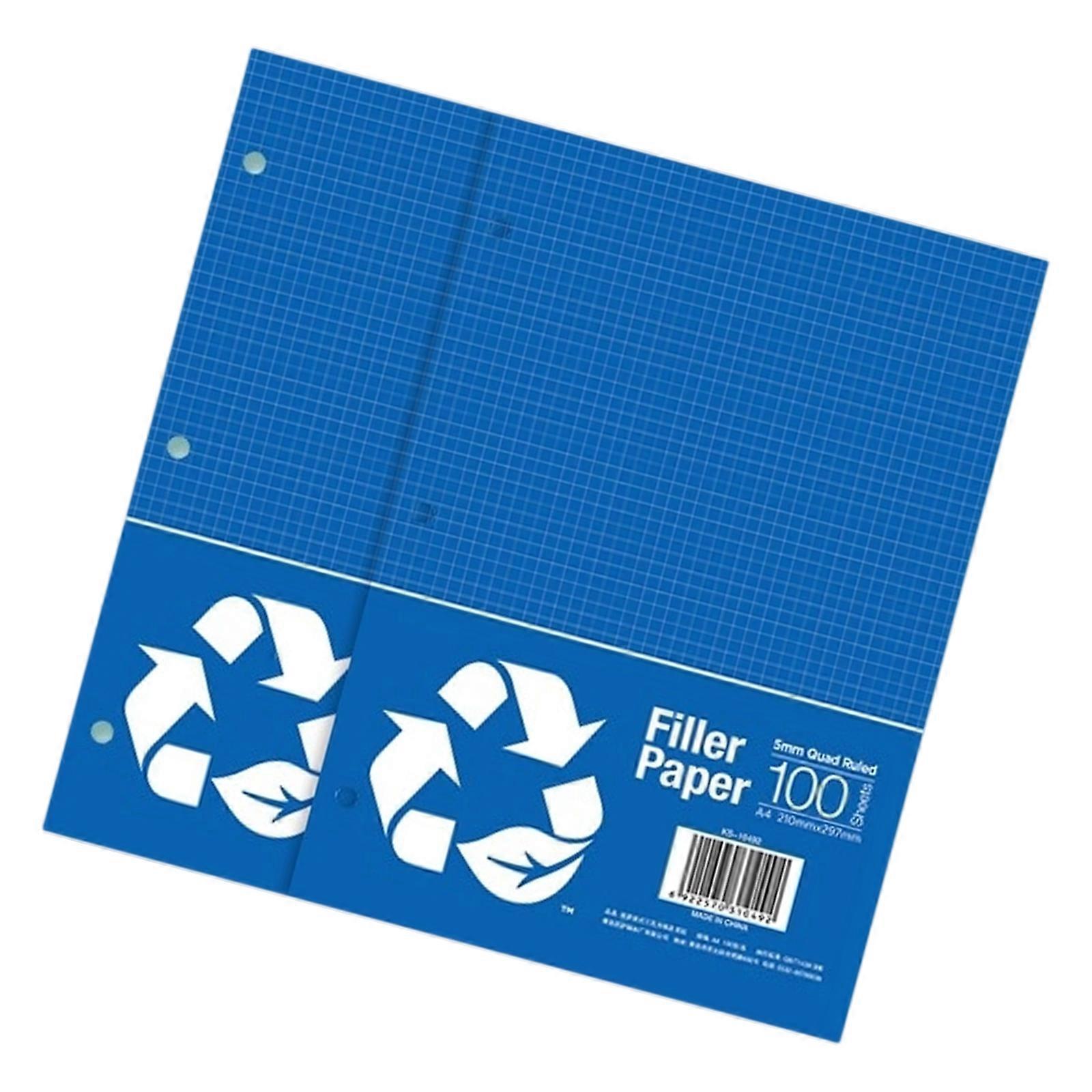 Loose Leaf Refill Paper Standard Size 3 Hole Filler Paper 100 Sheets Per Pack Lined OR Gridded For Journal Planner Multicolor