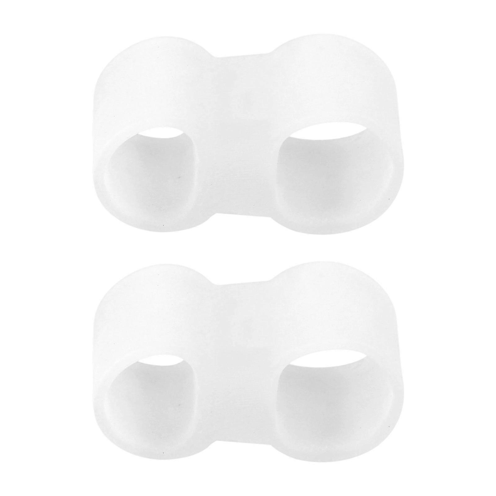 2pcs Silicone Bunions Corrector Toe Separators Adjustable Fit All Day Comfort Invisible For Narrow Shoes Multicolor