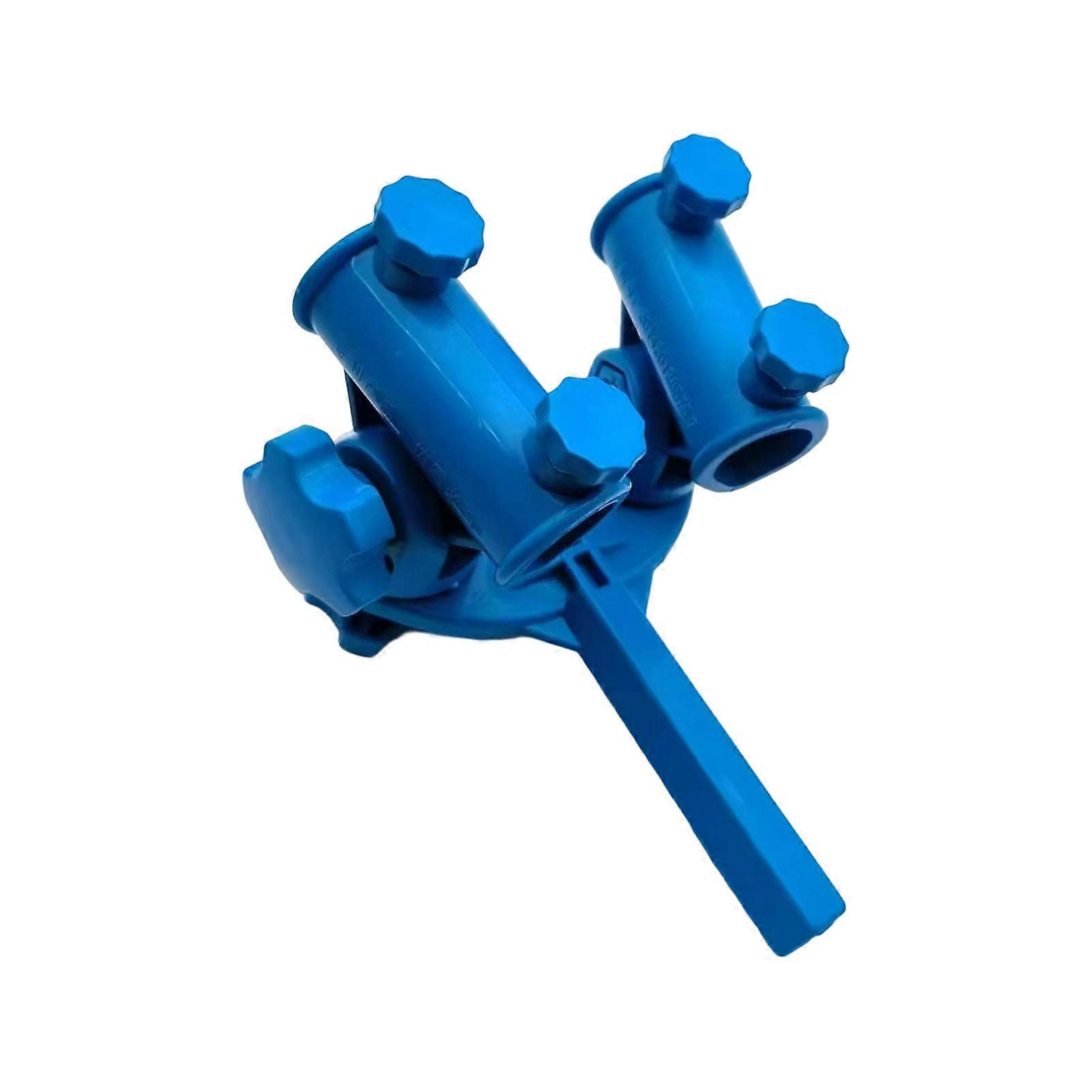 Double Head Rod Rest For Fishing Chair 360 Degrees Rotate Adjustment Durability Plastic Structure  Blue