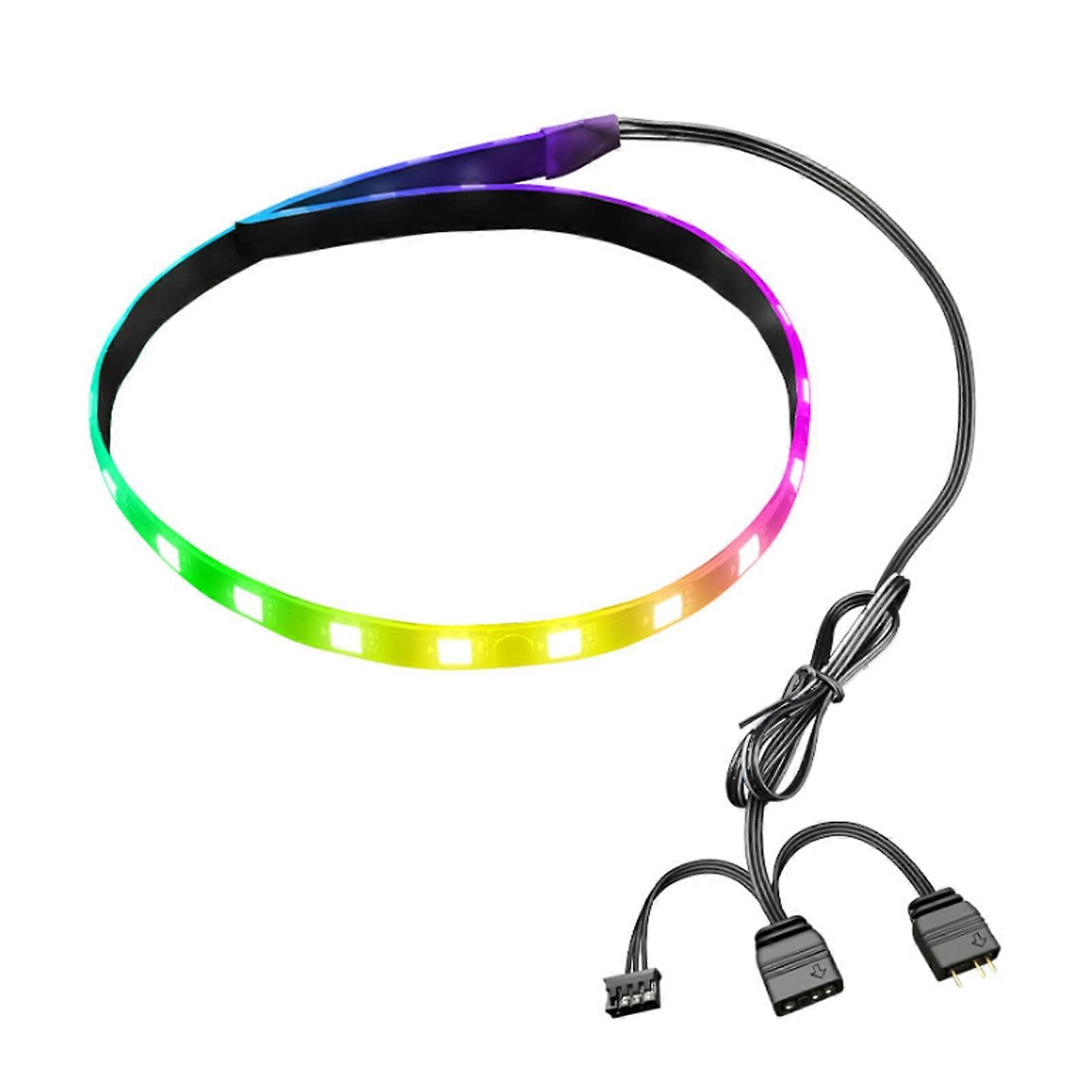 PC LED Light Strip Magnetic 5V ARGB Compatible with Aura Sync 15.7Inch Length, 365 Light Effects, For Computer Chassis And Motherboard