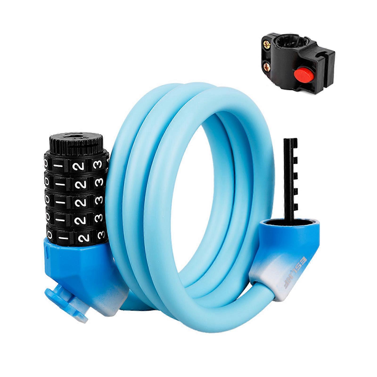 Regulable Combination Bike Lock Corrosions Resistant Bicycles Passwords Lock for Cycling Enthusiasts Multicolor