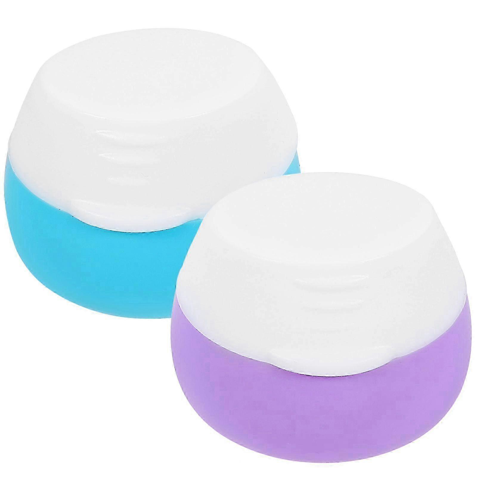 2pcs Cream Jars Silicone Cosmetic Containers Empty Jars Small Sample Lotion Jars(20ml)