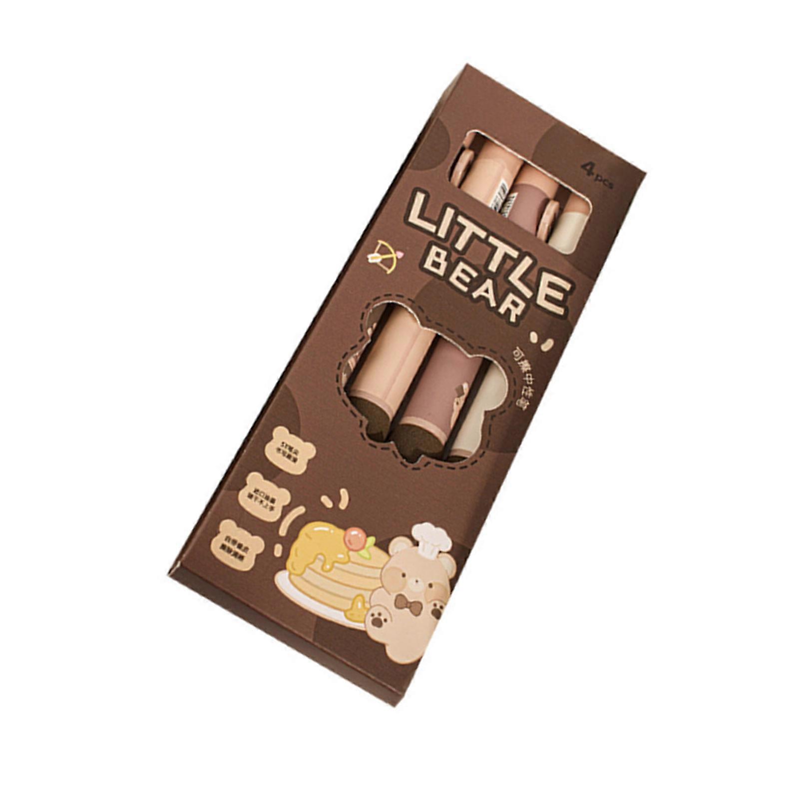 4 kpl pyyhittävää geelikynää, sarjakuvageelikynä, 0,5 mm:n kärki, sileä ja nopeasti kuivuva, sisäänvedettävä geelikynä päiväkirjan kirjoittamiseen, monivärinen