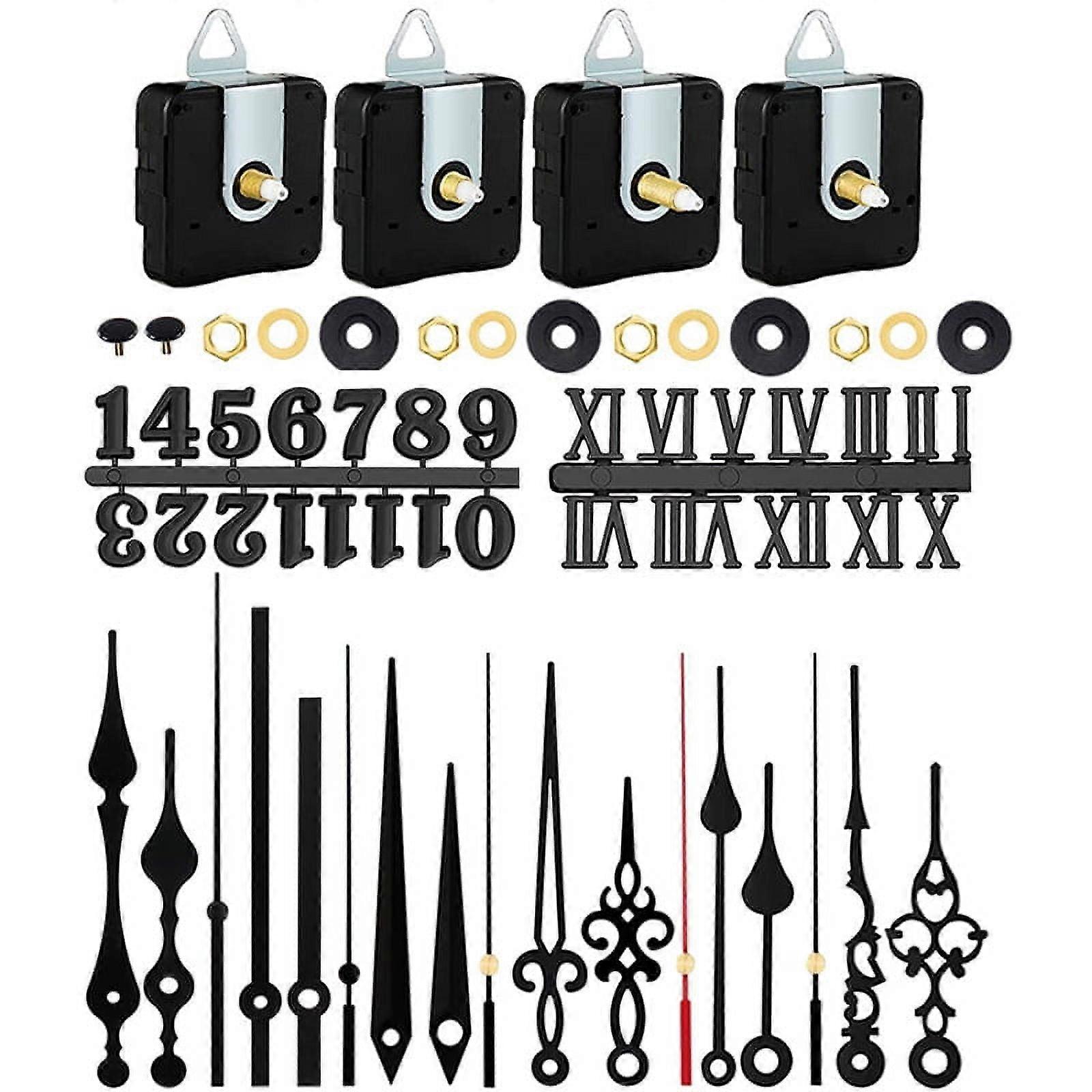 1 Set Replacement Clock Mechanism Clock Movement Battery Operated Clock Number Clock Hands Kit