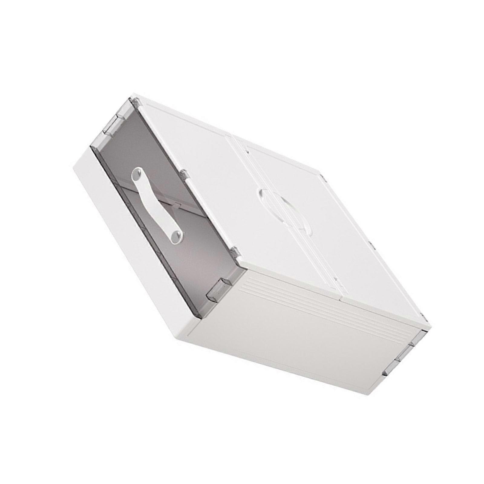 منظمي خزانة غرفة نوم عصرية للفراش والملابس تصاميم نافذة مزدوجة صندوق قماش قابل للطي للاستخدام المنزلي أبيض