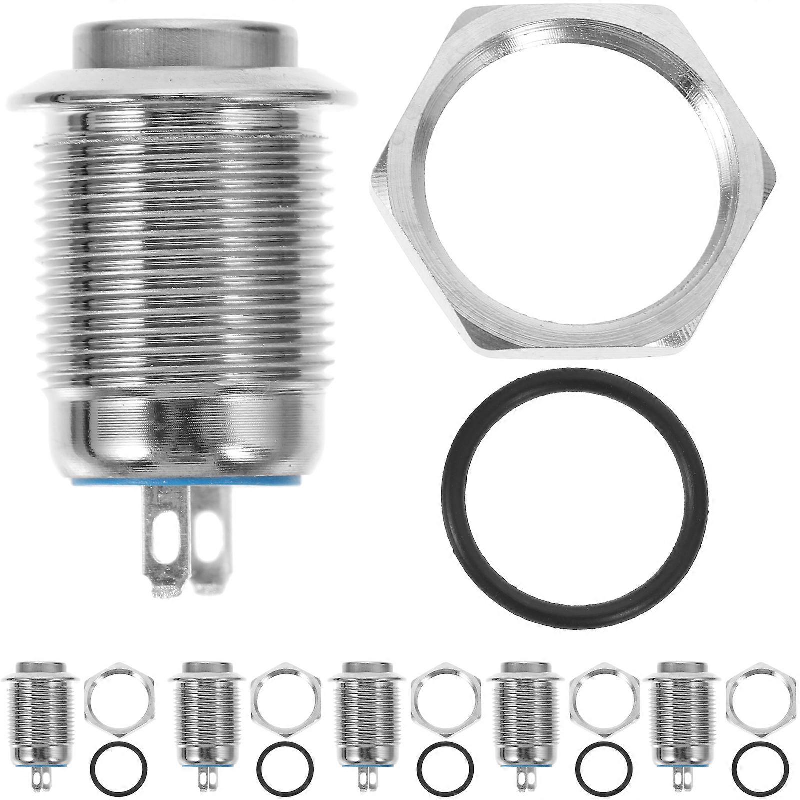 6pcs Push Button Switch 12mm Push To Start Button Replacement Auto Reset Switch