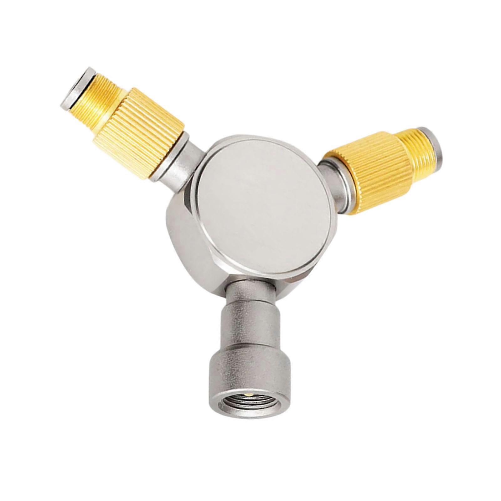 Gas Distributor Tanks Extension Connector Camping Cooking 1 Tanks to 2 Interfaces Outdoor Gas Tanks Distributor Convert Multicolor