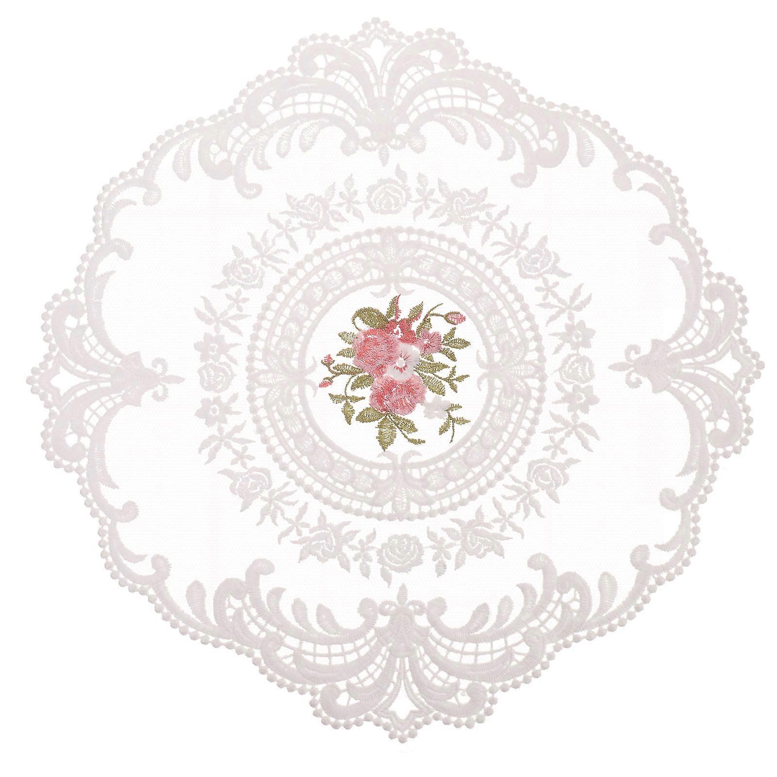 2 Sheets of Lace Place Mat Retro Table Mats Dining Table Cloth Cup Table Decor Place Mats for Tableware