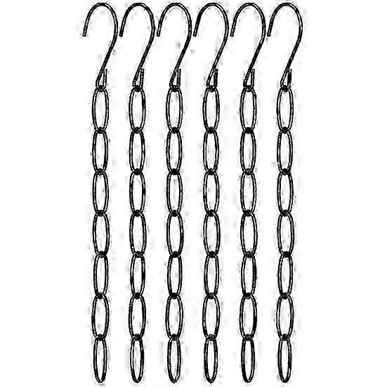 w 6/10Pcs Metal Chain Clothes Hanger Organizer with 7 Slots Multiple Hangers in One Collapsible Vertical Space Saving Hanger Closet Orga