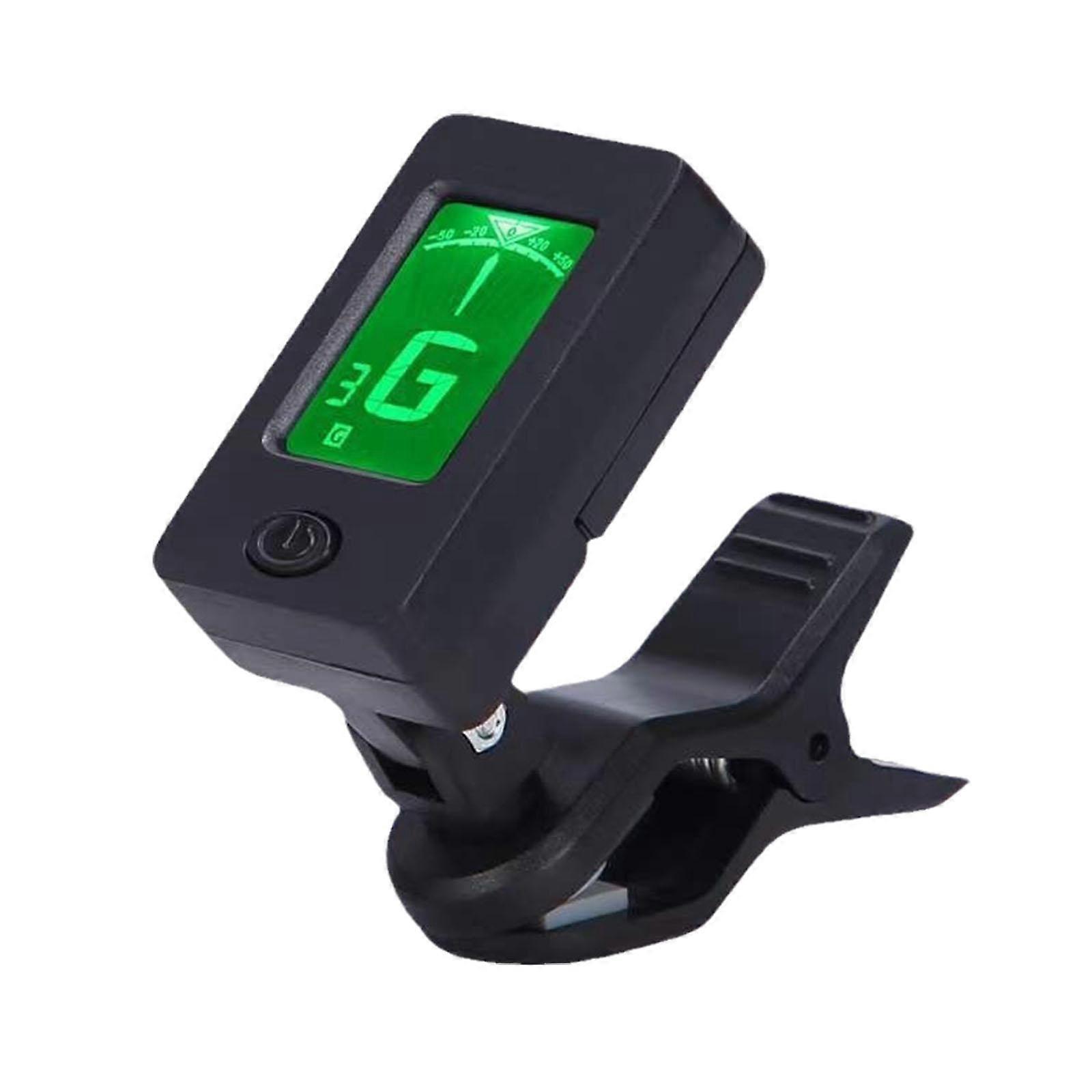 Professional Clip On Guitar Tuner Accurate Fast Chromatic Tuning For All Instruments With LCD Display Anti Scratch Silicone Pad
