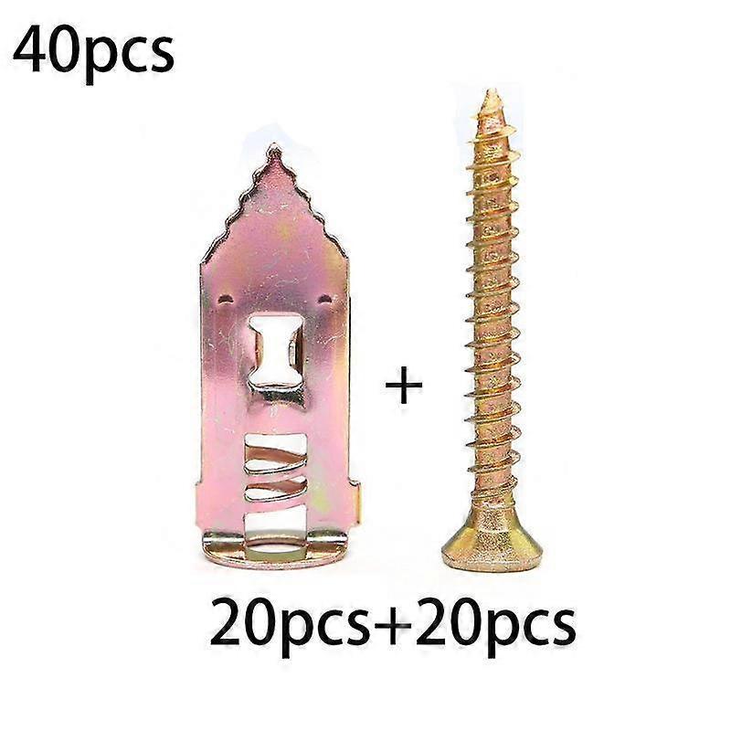 40/80 Pack Self-Drilling Drywall Anchors with Screws (0.47 x 1.56 in) �C Upgraded Heavy-Duty Wall Anchors, Easy to Install with No Pre-Drilli