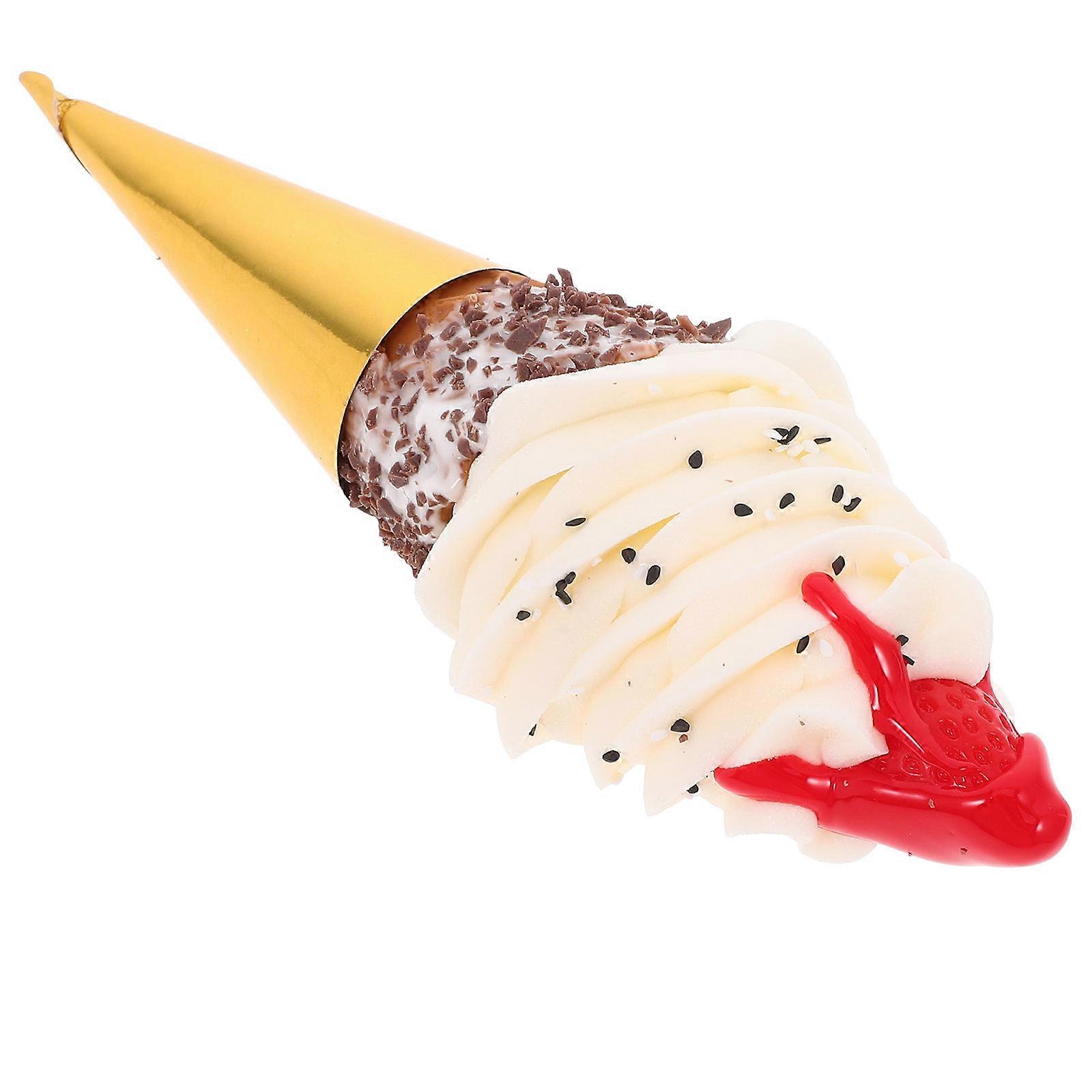 Fake Ice Cream Cone Artificial Ice Cream Model for Home Photography Prop
