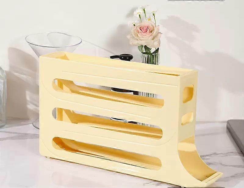 New automatic egg rolling rack, slide rolling egg storage box, household refrigerator side door egg picker