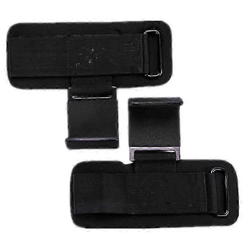 Powerlifting & Weight Lifting Hooks for Bodybuilding, Cross Training - 2pcs Black Gym Straps